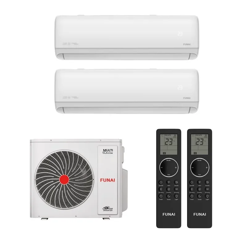Мульти сплит система на 2 комнаты, Funai RAM-I-2KG55HP.01/U / RAM-I-DA30HP.W01/S - 2 шт.