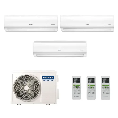 Мульти сплит система на 3 комнаты, Marsa MRK-3M21HTPE-W / MRK-T07PA - 3шт.