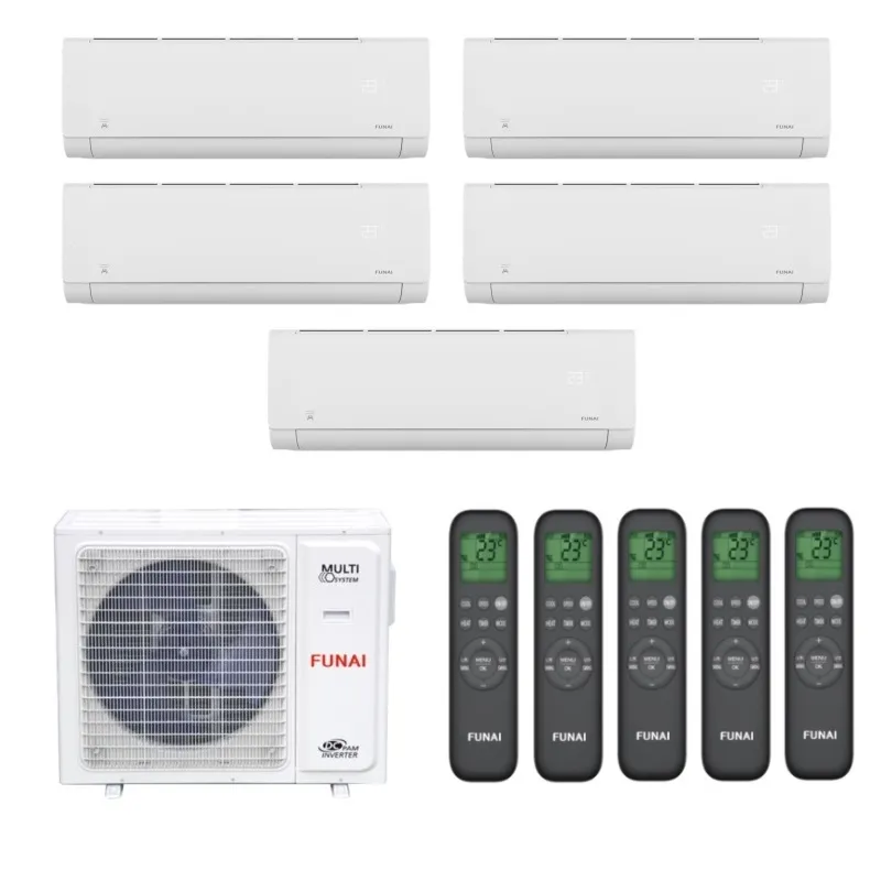 Мульти сплит система на 5 комнат, Funai RAM-I-5OK120HP.01/U / RAM-I-SG25HP.W03/S - 5 шт.