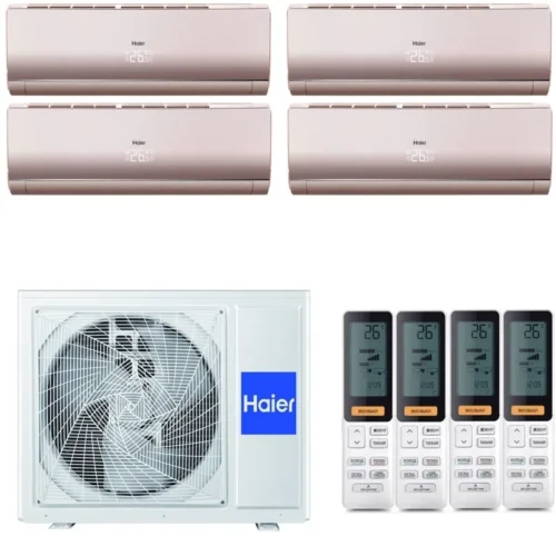 Мульти сплит система на 4 комнаты Haier 4U75S2SR5FA / AS25S2SF4FA-G - 4шт. 
                    Комплект Flexis Gold