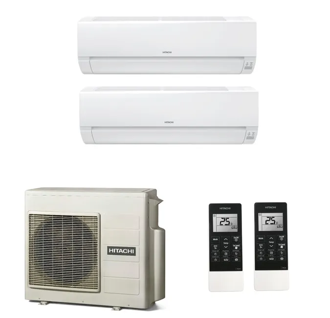 Мульти сплит система на 2 комнаты, Hitachi RAM-53NE2F / RAK-25REF + RAK-35REF