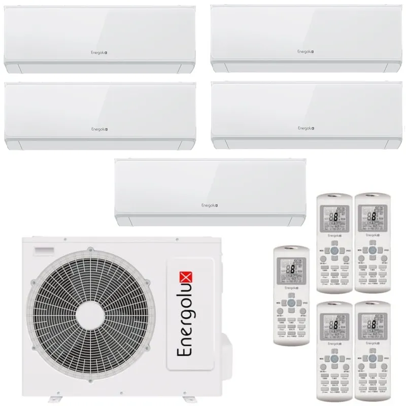 Мульти сплит система на 4 комнаты, Energolux SAM42M2-AI/5 / SAS09M3-AI - 5 шт