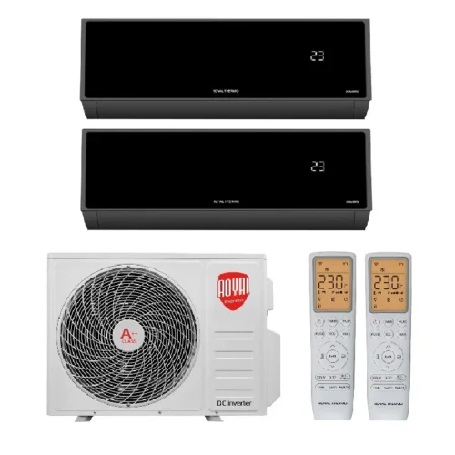 Мульти сплит система на 2 комнаты, Royal Thermo RTFMO/out-18HN8 / RTFMI/in-09HN8/black - 2 шт.