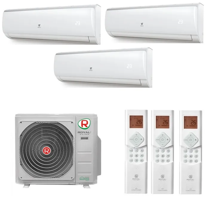 Мульти сплит система на 3 комнаты, Royal Clima 3RMN-21HN / OUT / RCI-TMN07HN - 3 шт.