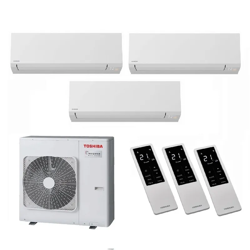Мульти сплит система на 3 комнаты, Toshiba RAS-3M26G3AVG-E / RAS-B10G3KVSG-E - 3 шт.