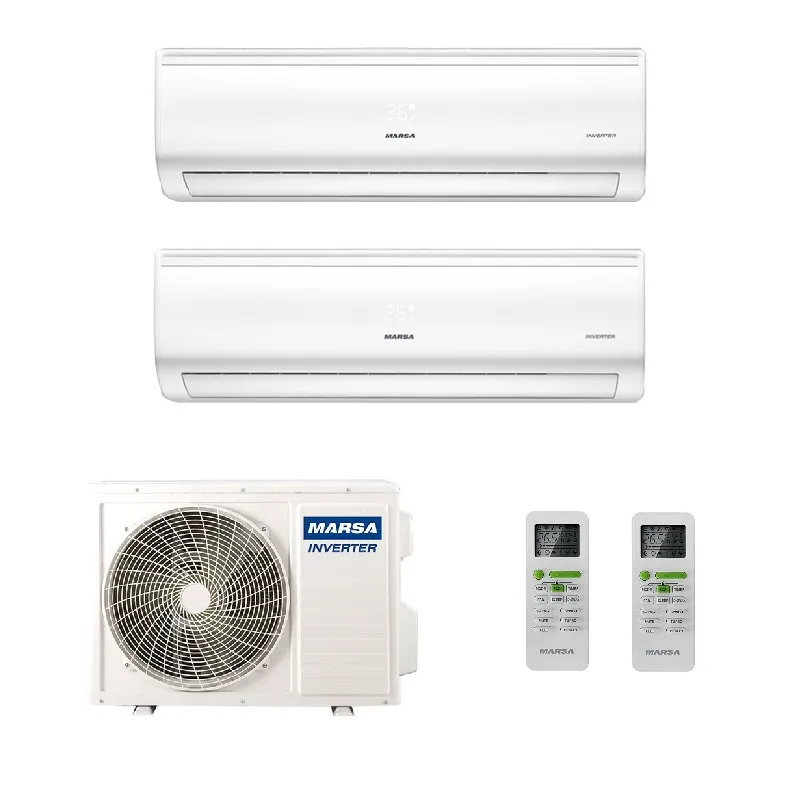 Мульти сплит система на 2 комнаты, Marsa MRK-2M18HTPE-W / MRK-T07PA - 1шт. / MRK-T09PA - 1шт.