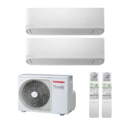 Мульти сплит система на 2 комнаты, Toshiba RAS-2M14G3AVG-E / RAS-B07CKVG-EE - 2 шт.