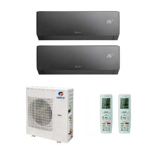 Мульти сплит система на 2 комнаты, Gree GWHD(18)NK6OO (LC)(LH) / GWH09AGCXB-K6DNA4F/ - 2шт.