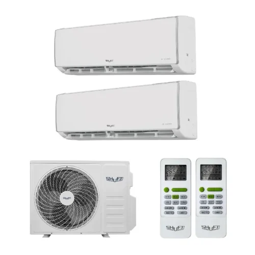 Мульти сплит система на 2 комнаты, Shuft SFMO/I-14 FMI-2/N8/Out / SFMS/I-07 HB FMI/N8/In/white - 2 шт.