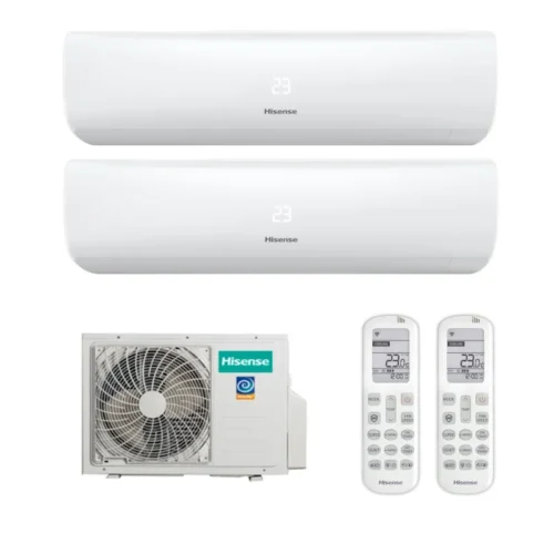 Мульти сплит система на 2 комнаты Hisense AMW2-18U4RXC / AMS-09UW4RMRKB00 - 2шт. 
                    Комплект ZOOM Wi-Fi