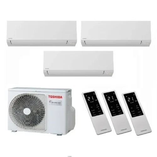 Мульти сплит система на 3 комнаты, Toshiba RAS-3M18G3AVG-E / RAS-B07G3KVSG-E - 3 шт.