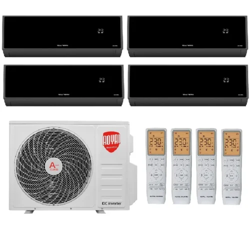 Мульти сплит система на 4 комнаты, Royal Thermo RTFMO/out-32HN8 / RTFMI/in-09HN8/black - 4 шт.