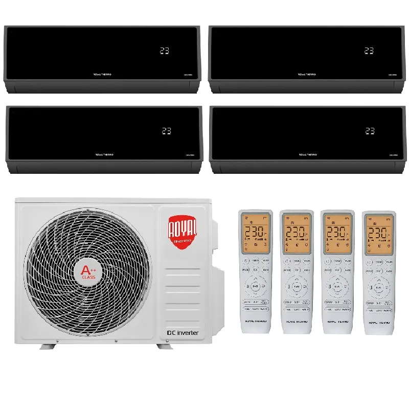 Мульти сплит система на 4 комнаты, Royal Thermo RTFMO/out-32HN8 / RTFMI/in-09HN8/black - 4 шт.