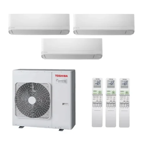 Мульти сплит система на 3 комнаты, Toshiba RAS-3M26G3AVG-E / RAS-B10CKVG-E - 3 шт.
