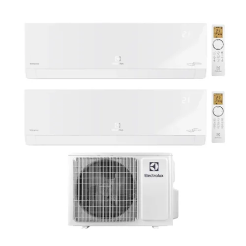 Мульти сплит система на 2 комнаты Electrolux EACO/I-18 FMI-2/N8_ERP / EACS/I-09 HEN FMI/N8_ERP_WT/in - 2шт. 
                    Комплект Enterprise White